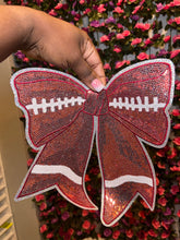 Football Bow Sequin Patch